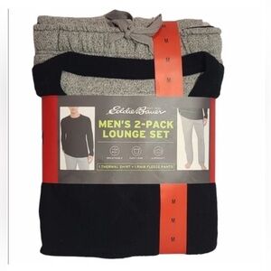 Eddie Bauer Men's Black and Gray 2-Pack Lounge Set